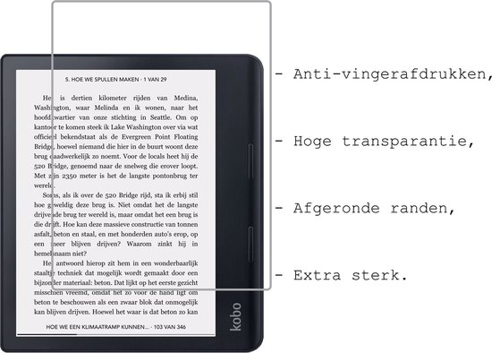 Screenprotector Folie Geschikt voor Kobo Sage Screenprotector Bescherm Folie - Screenprotector Folie Geschikt voor Kobo Sage Screen Protector Screen Cover van Kwblue — afbeelding 3