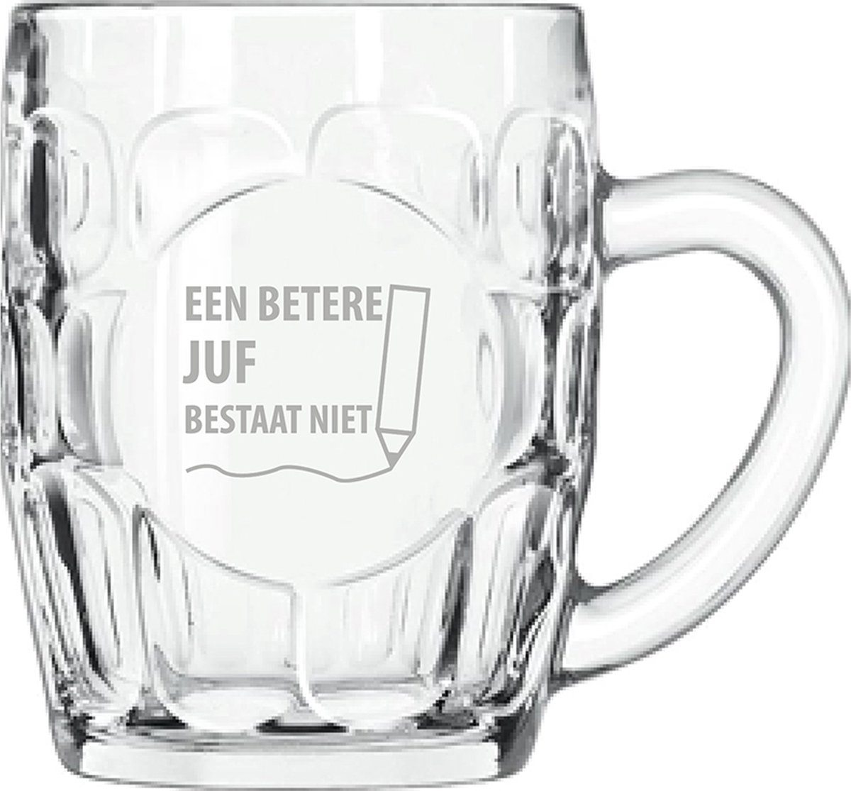 Gegraveerde Bierpul 55cl een betere juf bestaat niet