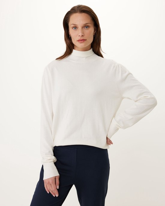 Mexx Turtle Neck Basic Sweater - Off White - Femme - Tricots - Taille L