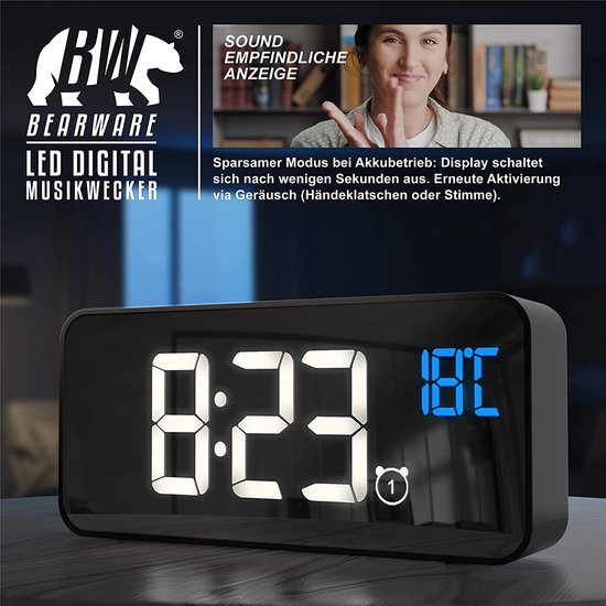 Digitale wekker digitale alarm wekker alarm clock duurzaam bol