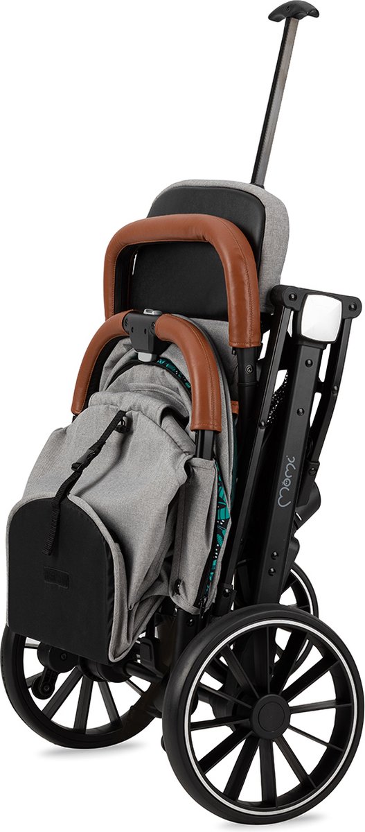 MoMi Estelle Dakar Wandelwagen - Compacte Lichtgewicht Buggy - XXL Wielen - Inclusief Regenhoes, Voetenzak & Muskietennet - Jungle Grijs-Groen – foto 7