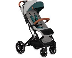 MoMi Estelle Dakar Wandelwagen - Compacte Lichtgewicht Buggy - XXL Wielen - Inclusief Regenhoes, Voetenzak & Muskietennet - Jungle Grijs-Groen