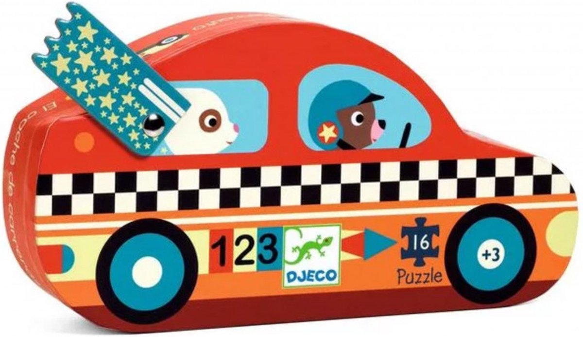 Djeco silhouetpuzzels The racing car