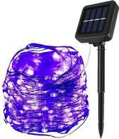 Guirlande Lumineuse Éclairage de Noël - 10 Mètres - Énergie Solaire - Violet