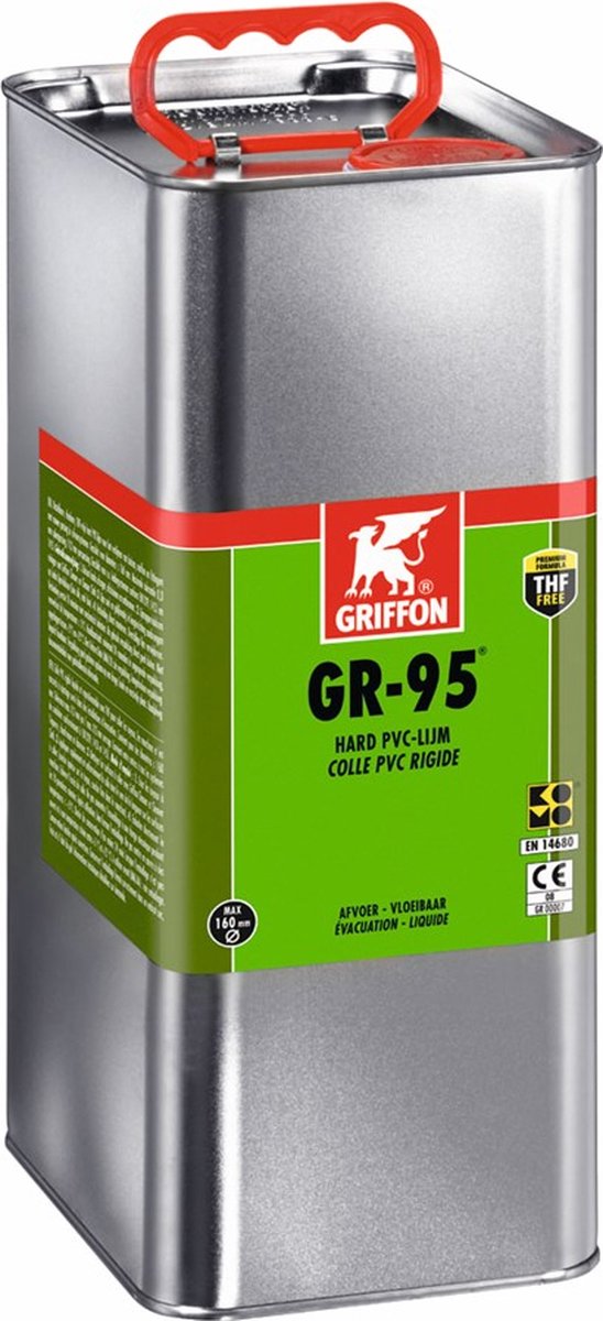 Griffon GR-95 PVC-Lijm - Blik met schenktuit - 5000ml