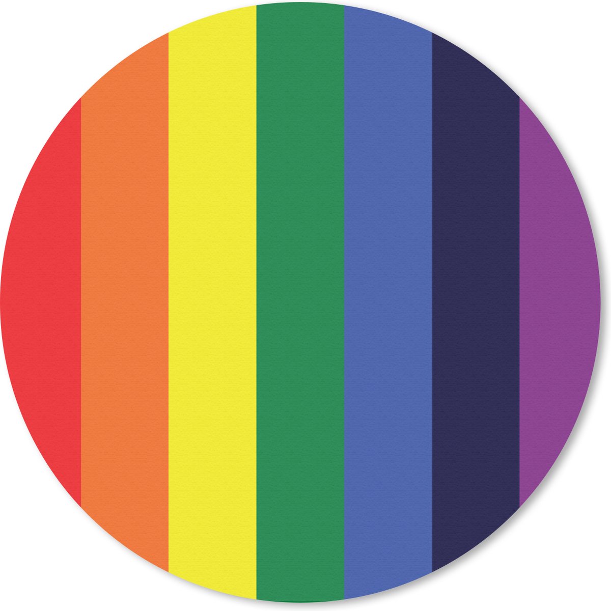 Muismat rond 50x50 cm - Mousepad Regenboog - Patronen - Pride - Ronde muismatten