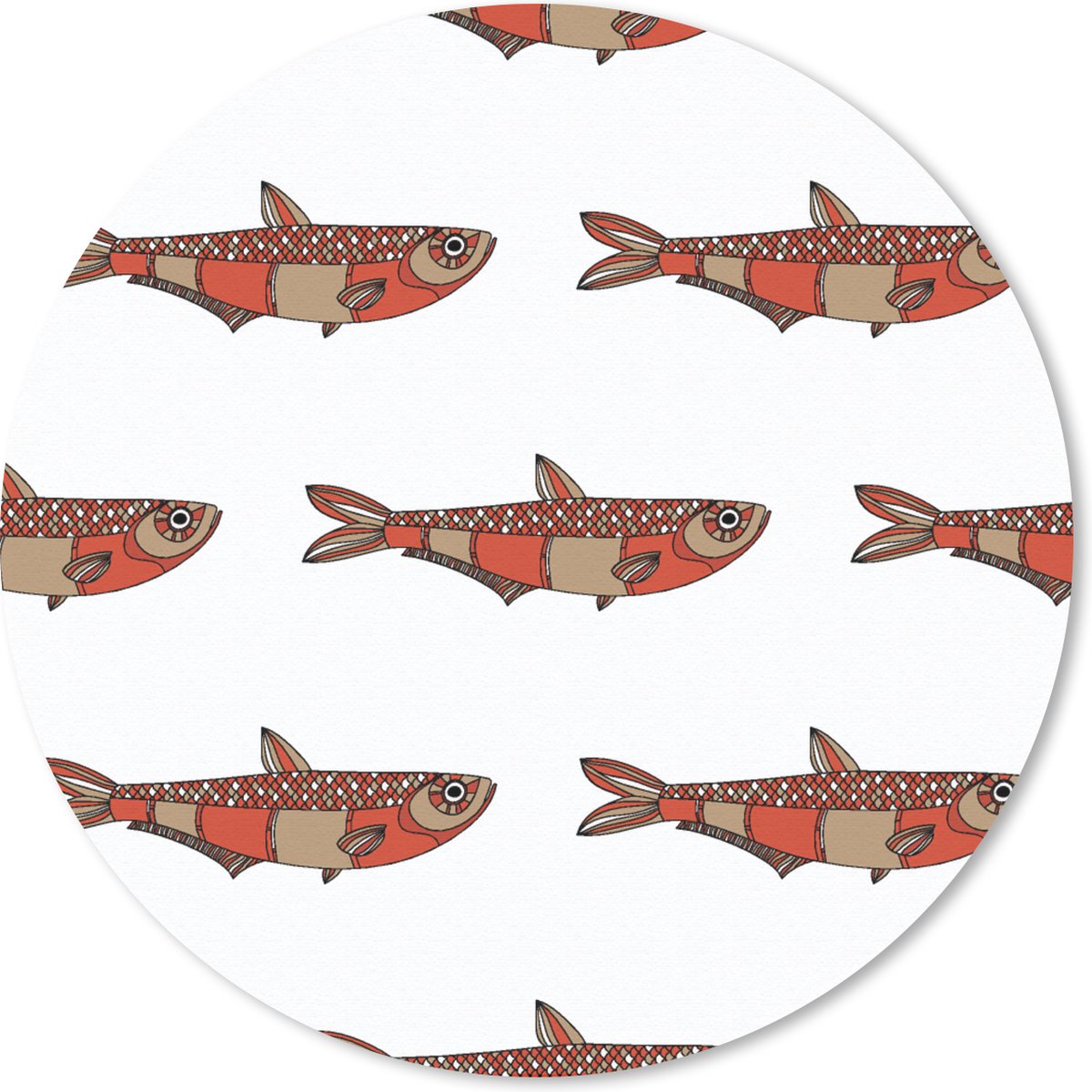 Muismat rond 50x50 cm - Mousepad Design - Vis - Karper - Ronde muismatten