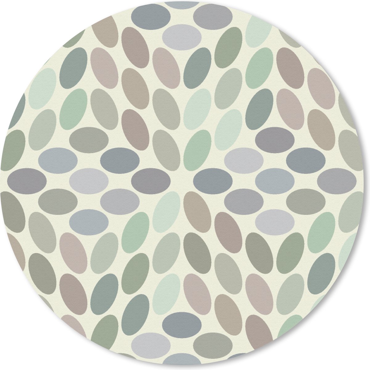 Muismat rond 30x30 cm - Mousepad Vintage - Stippen - 3D - Patroon - Ronde muismatten