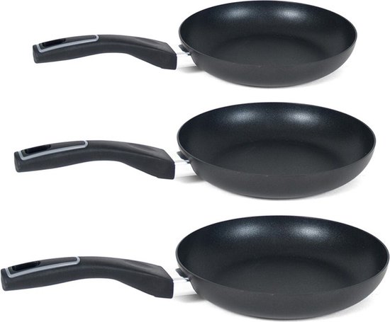 DENURA Anti -aanbak koekenpan, email gietijzeren koekenpan steak