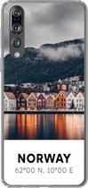 Geschikt voor Huawei P20 Pro hoesje - Noorwegen - Scandinavië - Bergen - Winter - Siliconen Telefoonhoesje