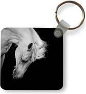 Sleutelhanger - Uitdeelcadeautjes - Paard - Wit - Zwart - Plastic