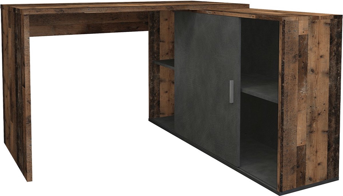 Bureau d'Angle Modulable avec Étagères de Rangement - Valley