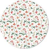 Muismat rond 20x20 cm - Mousepad Zomer - Bloemen - Patronen - Ronde muismatten