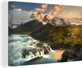 Coucher de soleil en Patagonie en Amérique 30x20 cm - petit - Tirage photo sur toile (Décoration murale salon / chambre)