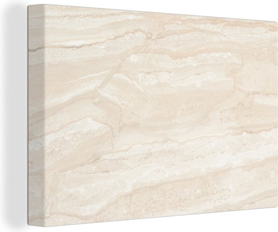 Tableau sur toile Marbre - Chaux - Sable - Texture - 30x20 cm - Décoration murale