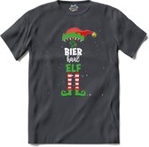 Foute kersttrui - Bier haal kerstelf - T-Shirt - Dames - Mouse Grey - Maat XL