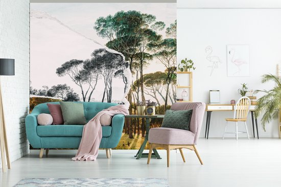 Papier Peint - Papier peint photo Paysage Italien - Hendrik Voogd - Art - Largeur 300 cm x Hauteur 300 cm