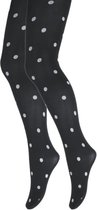 Panty - Meisjes - Stippen - Zwart/Wit - Maat 140/152