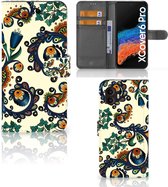 Bookcase Geschikt voor Samsung Galaxy Xcover 6 Pro Hoesje Barok Flower