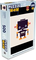 Puzzel Robot - Antenne - Oranje - Beige - Kind - Kids - Legpuzzel - Puzzel 500 stukjes