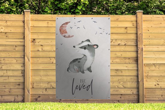 Décoration murale Citations - Être aimé - Proverbes - Enfant - Garçons - Filles - Aquarelle - 120x180 cm - Poster jardin - Toile jardin - Poster extérieur