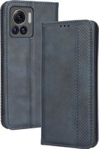 Mobigear Telefoonhoesje geschikt voor Motorola Edge 30 Ultra Hoesje | Mobigear Sensation Bookcase Portemonnee | Pasjeshouder voor 3 Pasjes | Telefoonhoesje voor Pinpas / OV Kaart / Rijbewijs - Blauw