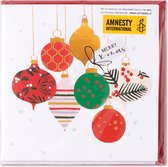 3 paquets de cartes de Noël Amnesty Boules de Noël de Noël, 8 pièces