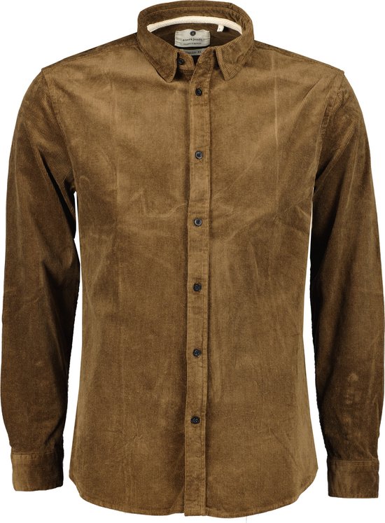 Anerkjendt - Overhemd Leif Corduroy Bruin - Heren - Regular-fit