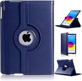 Hoes geschikt voor iPad 2022 (10.9) 10e generatie draaibare bookcase 360° Case - Donkerblauw