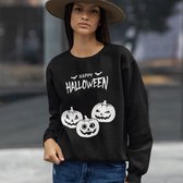 Halloween Trui - Happy Halloween Pumpkins (MAAT XL - UNISEKS FIT) - Halloween kostuum voor volwassenen - Dames & Heren