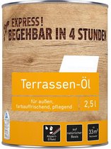 Terras olie / hout olie - 2.5L - 33m2 rendement - douglas / geelbruin - tuinhekken, schuttingen, tuinhuisjes, poorten
