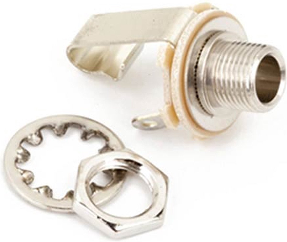 Fender 0021956049 2-polige Chassis Connector Jack – 1/4, Nikkel