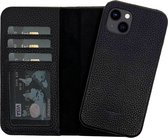 Coque Apple iPhone 14 Dutchic Leather (Conception en deux parties : Book Case / Hardcase - II Black)