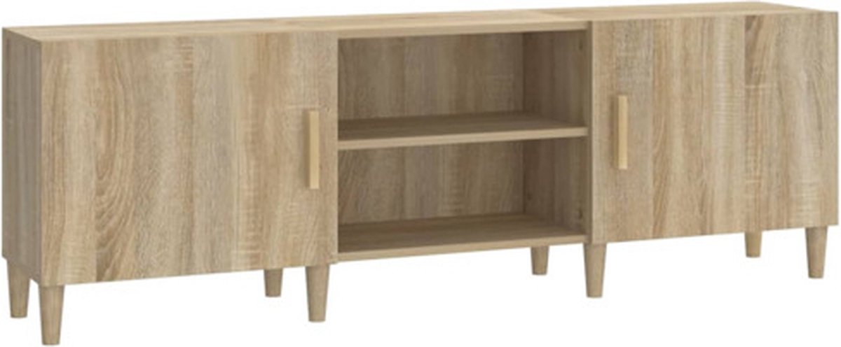 vidaXL - Tv-meubel - 150x30x50 - cm - bewerkt - hout - sonoma - eikenkleurig