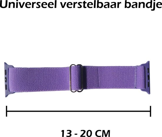 Bracelet adapté pour Apple Watch Bracelet 38/40/41 mm Bracelet de montre en nylon Boucle réglable - Convient pour Apple Watch 1-8 / SE - 38/40/41 mm Nylon - Lilas