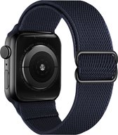 Horloge Band Geschikt voor Apple Watch 1-8 / SE (42/44/45 mm) Bandje Nylon Met Verstelbare Gesp - Donkerblauw.