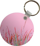 Porte-clés - Été - Plantes - Pastel - Plastique - Rond - Cadeaux à distribuer