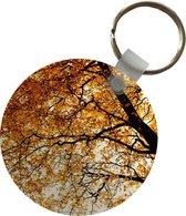 Porte-clés - Arbre - Feuilles d'automne - Saisons - Rural - Plastique - Rond - Cadeaux à distribuer