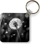 Sleutelhanger - Uitdeelcadeautjes - Paardenbloem - Zwart - Wit - Plant - Plastic