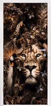 Deursticker Dieren - Collage - Vlinder - 95x215 cm - Deurposter