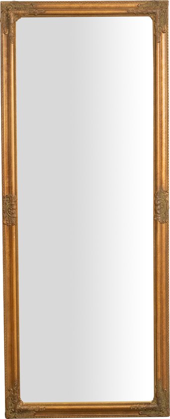 Vertikaler / horizontaler hängender Wandspiegel Spiegel zum Aufhängen  Spiegel L72xPR4xH180 cm Antikgold-Finish.