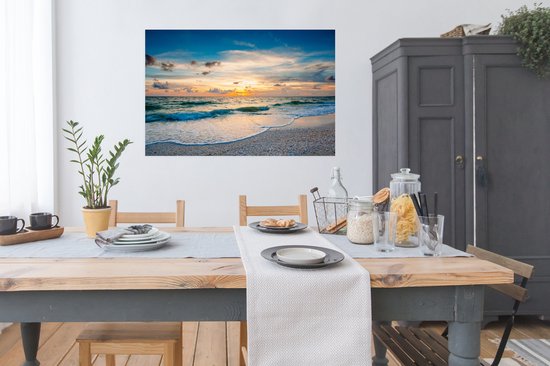 Affiche Plage - Mer - Coucher de soleil - 120x90 cm