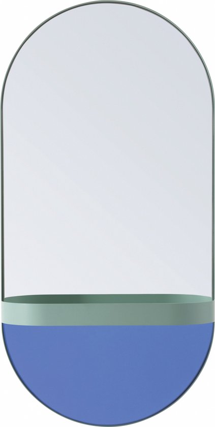 Remember Wallmirror oval with tray - Mint