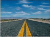 WallClassics - Poster (Mat) - Lange Weg naar de Horizon - 40x30 cm Foto op Posterpapier met een Matte look
