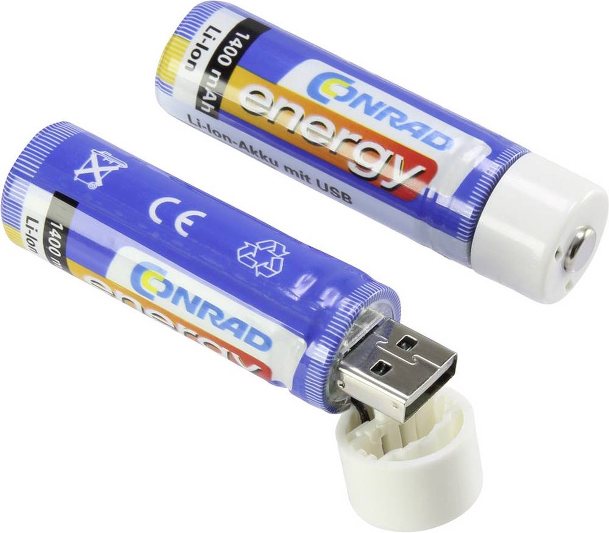 Conrad energy 18650 USB Speciale oplaadbare batterij 18650 Li-ion 3.7 V 1400 mAh