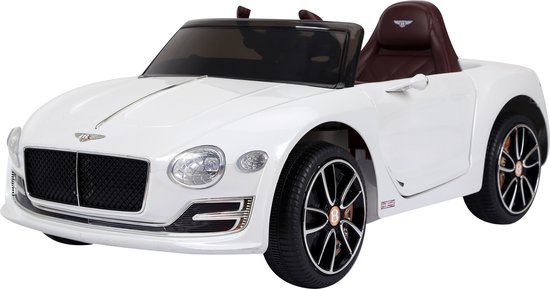 HOMCOM Kinderauto Bentley GT elektrische auto kindervoertuig met afstandsbediening kinderen wit 370-045