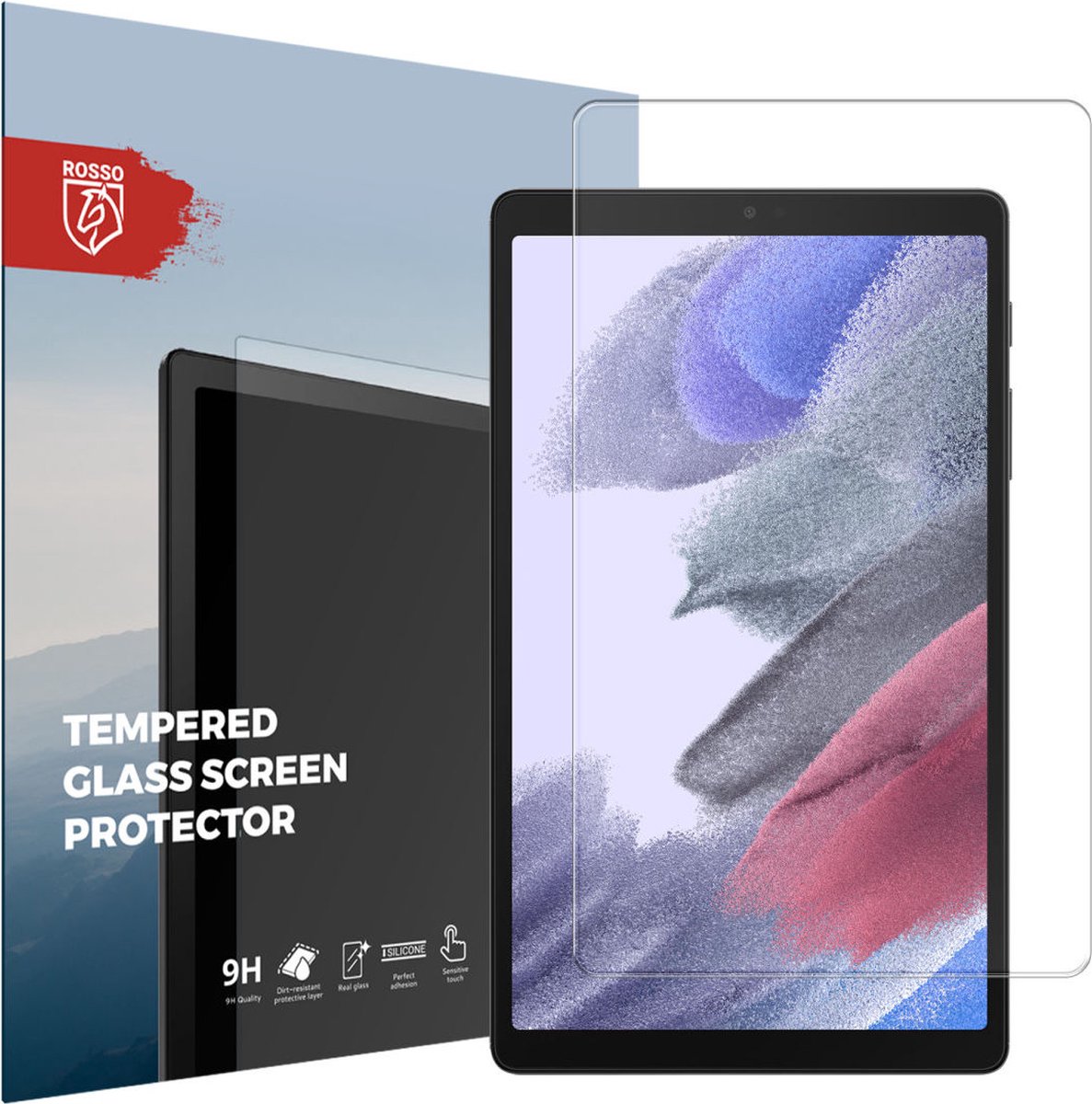 Rosso Tempered Glass Screen Protector Geschikt voor Samsung Galaxy Tab A7 Lite | Beschermlaag | Glasplaatje | 9H Hardheid | Gehard Glas | Beschermglas