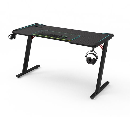 Qware Gaming - Gaming Desk - 140cm - RGB - Game Desk - Table de Gaming -  Gestion des... | bol
