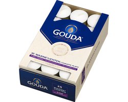 Gouda Waxinelichtjes Wit - 45 stuks