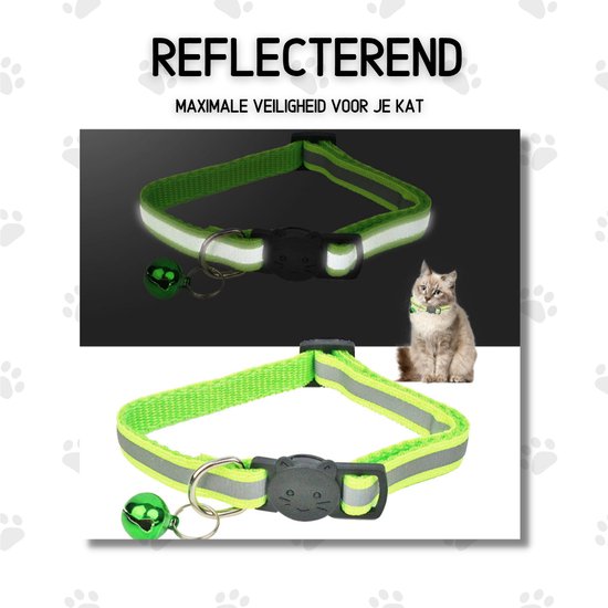 Kattenhalsbanden - Kattenbandjes met belletje 2 stuks